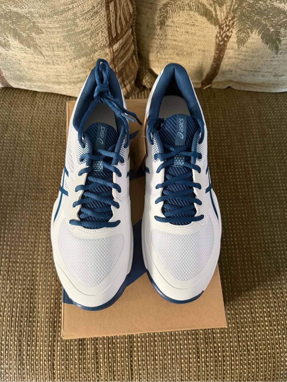 ASICS Game FF Pickleball Men’s Shoes White/Blue US 11.5 Medium NWT